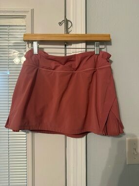 Women's Pleated Side Skort - Dusty Rose